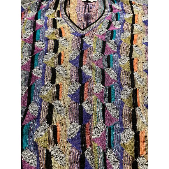 90s vintage St. Croix Shop oversized‎ coogi style jumper abstract design size M - Picture 4 of 8